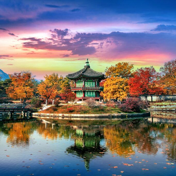 Gyeongbokgung Palace in autumn,South Korea.